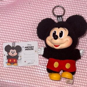 Authentic popmart Disney Mickey Mouse Plush Keychain - Black and Red